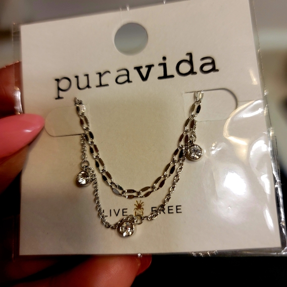 ‼️Pura Vida Silver Choker & Necklace Set‼️ - Picture 10 of 11